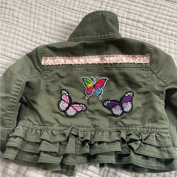 LA boutique hand customized olive jacket - Picture 2 of 3